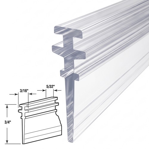 Transparent duschwand - 2m,